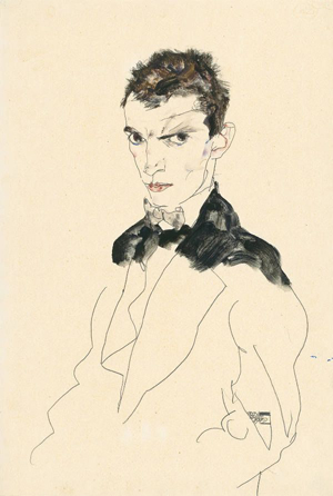 Self portrait by Egon Schiele