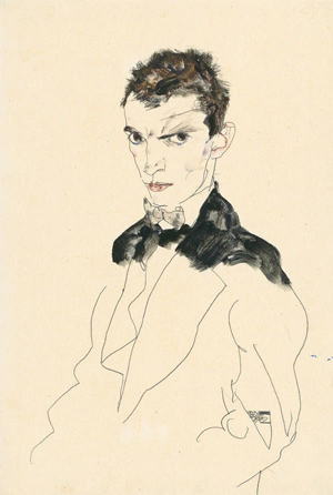 Self portrait by Egon Schiele