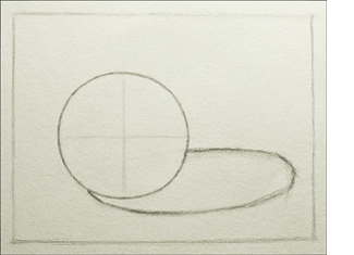 Creating a solid, curved line for the cast shadow.
