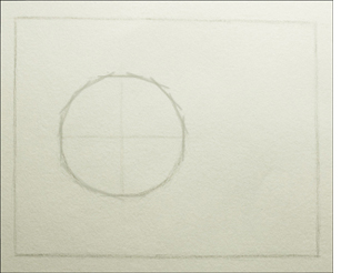 Drawing the contour of the sphere using straight lines.