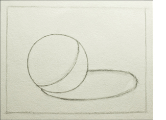 Creating a smooth, curved line for the core shadow.