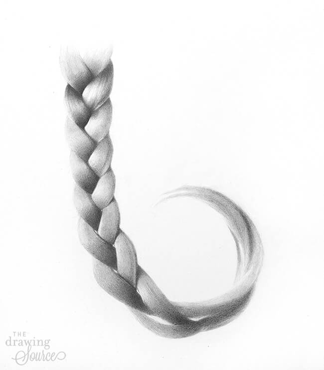 Starting the second pass of shading a realistic braid