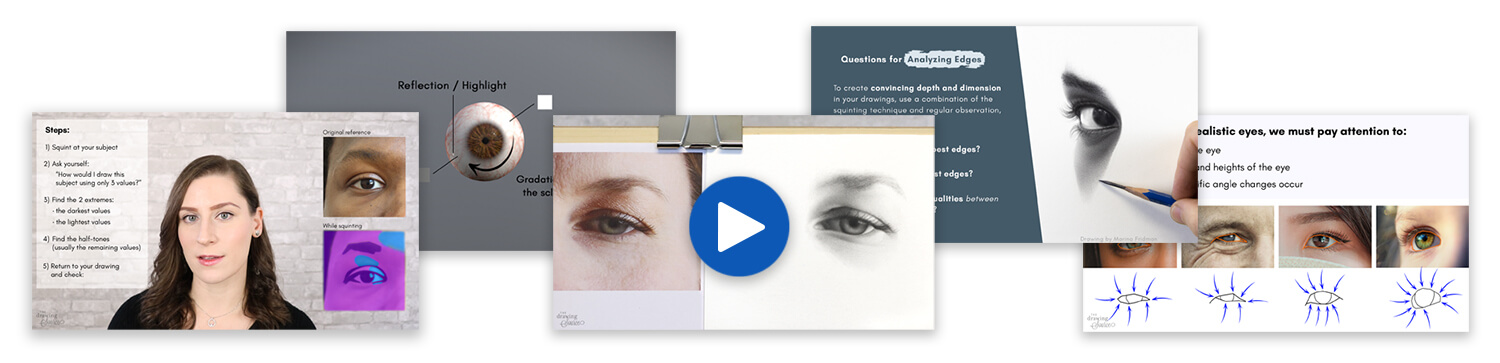 Draw better eyes video series