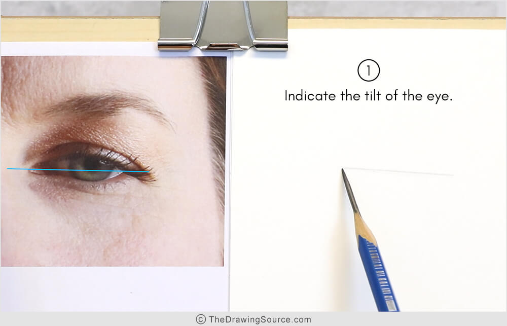 Drawing the tilt of the eye Drawing the tilt of the eye