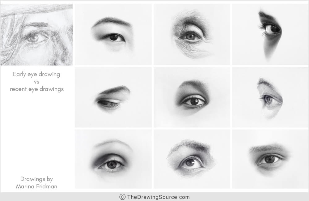 Early eye drawing vs recent eye drawings Early eye drawing vs recent eye drawings
