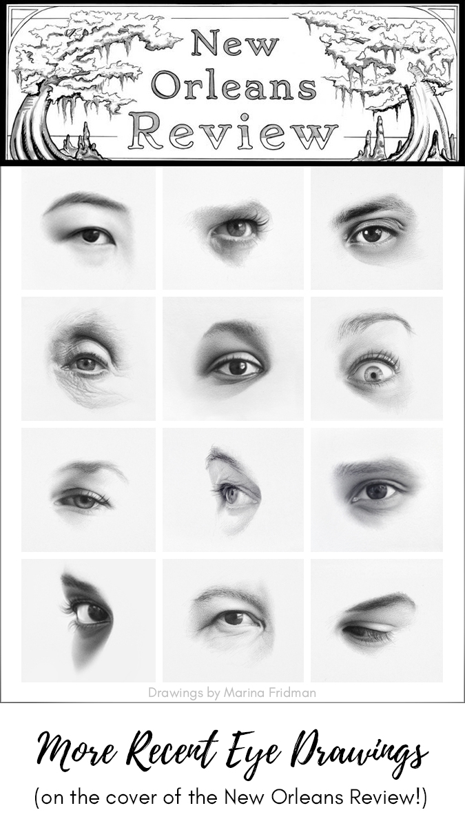 Marina Fridman eye drawings on the cover of the New Orleans Review