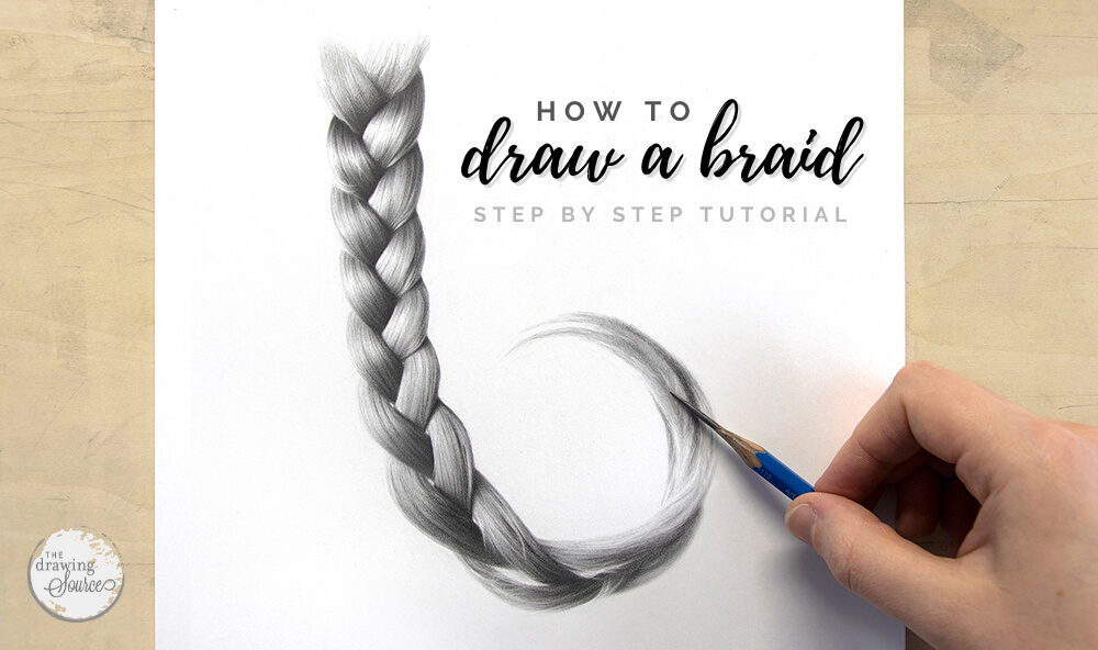 How to draw a realistic braid tutorial