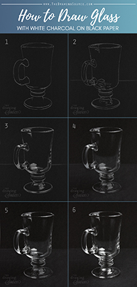 How to draw glass infographic icon