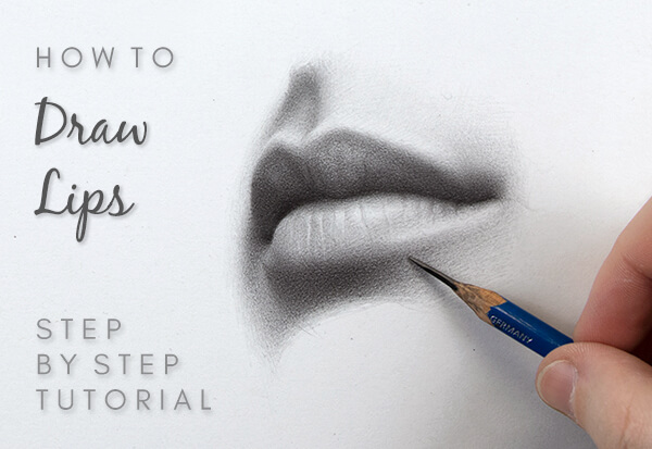 Realistic lips drawing tutorial