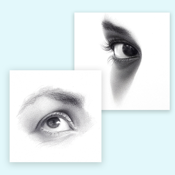 My improved realistic eye drawings