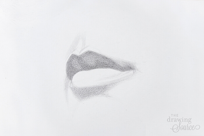 How to draw Lips by pencil step by step 