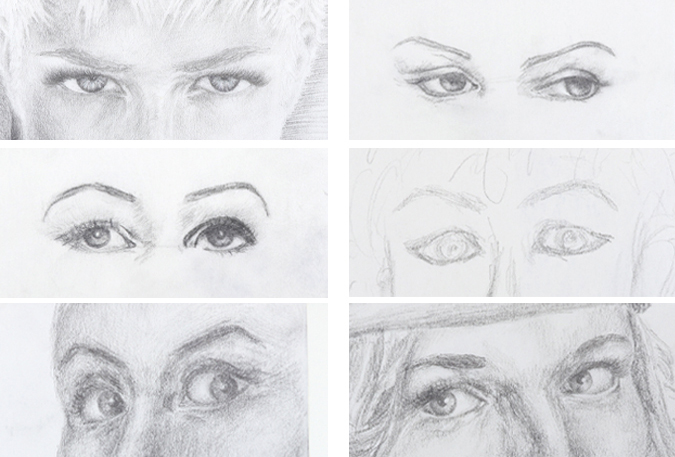 My early eye drawings