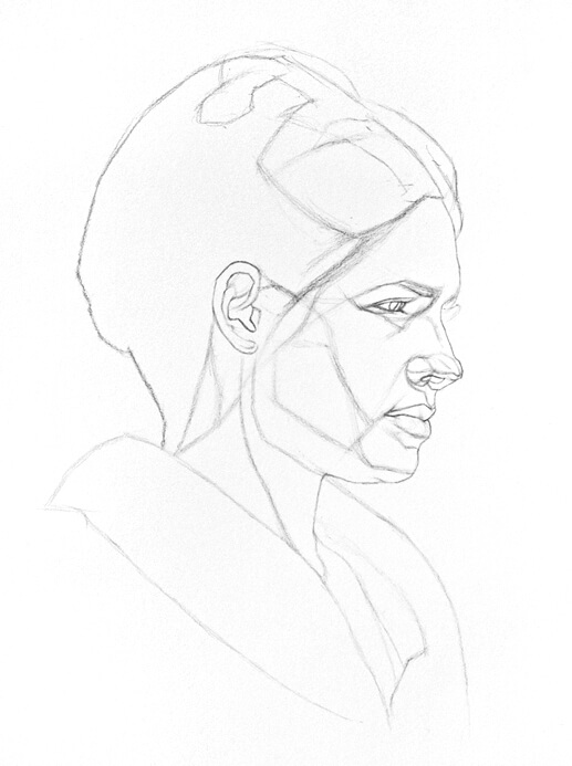 Portrait Drawing Demonstration: How to Draw a Woman's Portrait