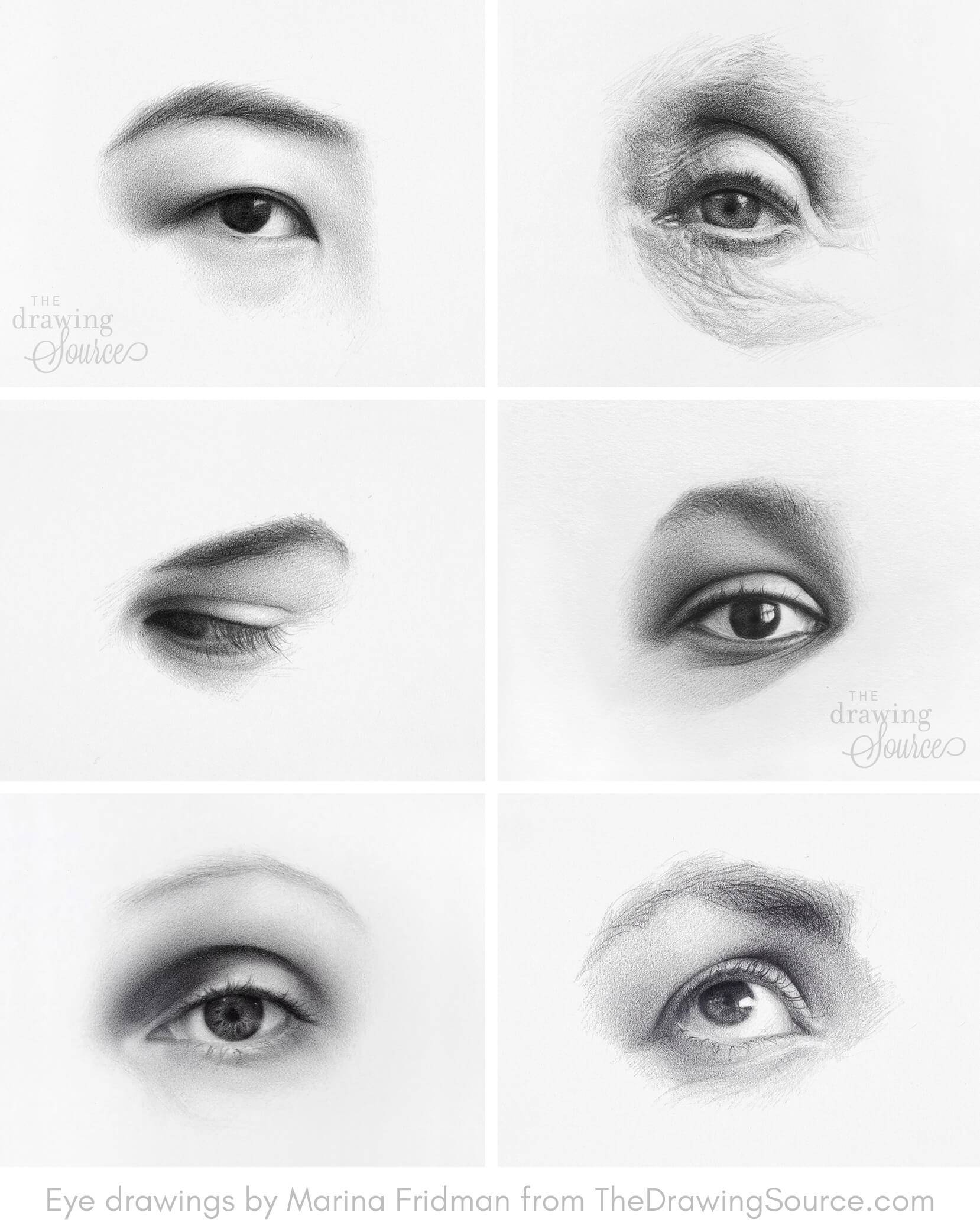 Realistic eye drawings by Marina Fridman