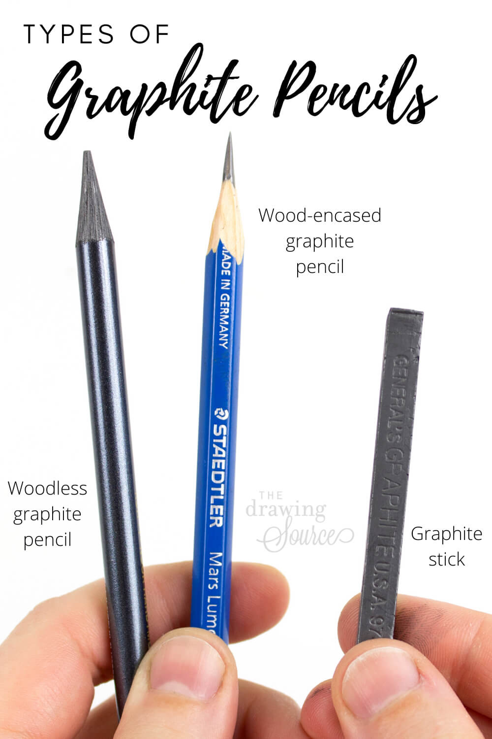 6 Pieces Woodless Graphite Pencils Set Charcoal Sticks Drawing Sketch Pencil Set HB 2B 4B 6B 8B EE Professional Pencil Set for Students Artists Non-Wood Graphite and Charcoal Sketching Pencils 