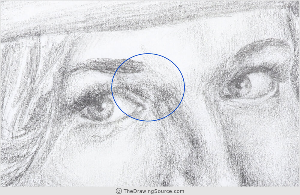 Unsuccessful value structure in a portrait drawing Unsuccessful value structure in a portrait drawing