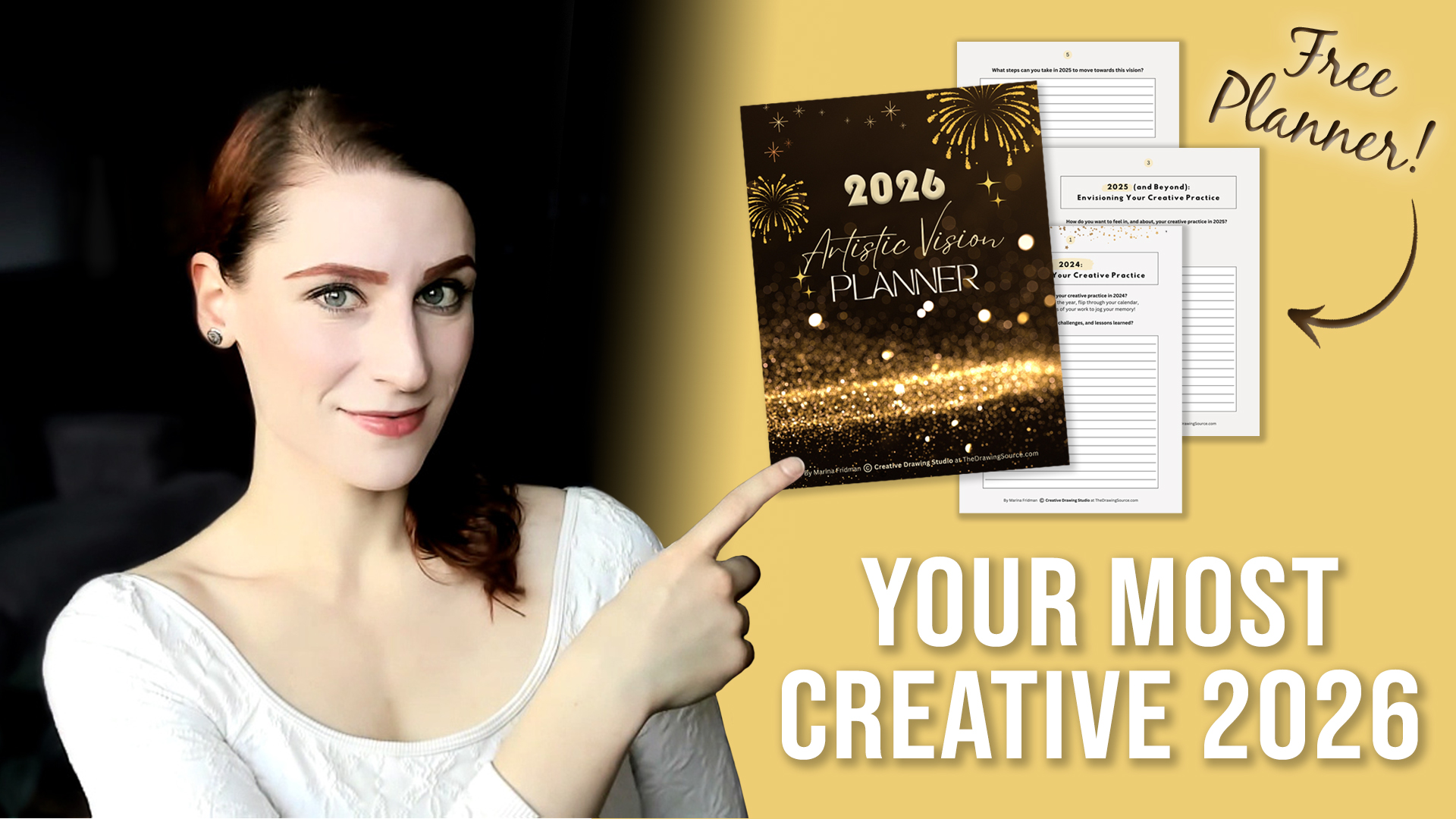 Plan Your Most Creative Year with this free workshop and Annual Artistic Vision Planner!